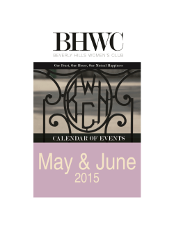 May 14 - Beverly Hills Women`s Club