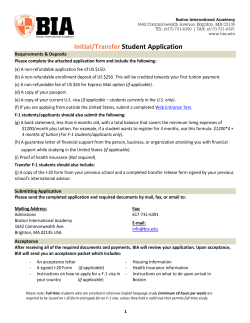 Application  - Boston International Academy
