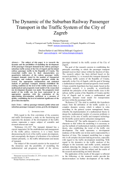 The Dynamic of the Suburban Railway Passenger Transport in the