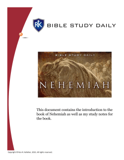 Nehemiah - Bible Study Daily
