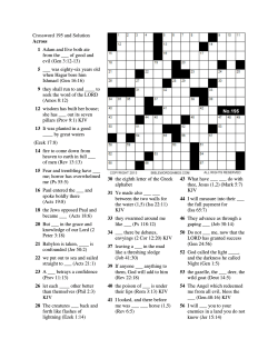 Crossword 195 and Solution Across 1 Adam and Eve both ate from the