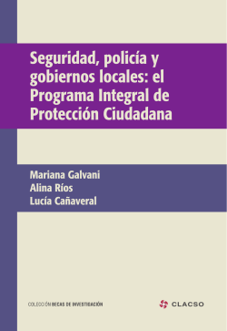 seguridad, policÃ­a y gobiernos locales: el programa