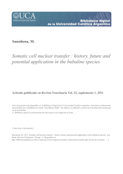 Somatic cell nuclear transfer : history, future and