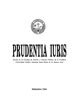 Prudentia Iuris, NÃºmero 35, 1994 - Biblioteca Digital