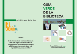 GUÃA VERDE DE LA BIBLIOTECA - Biblioteca UEX