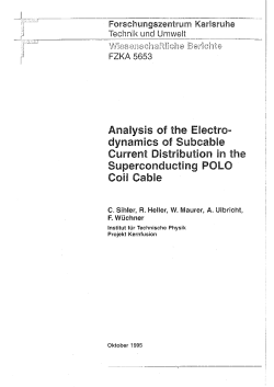 Analysis of the Electro-dynamics of Subcable Current Distribution in