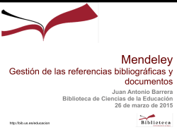 Mendeley Institucional - Biblioteca Universidad de Sevilla