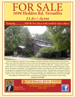 Hedden Rd 1694 Brochure - Biederman Real Estate and Auctioneers