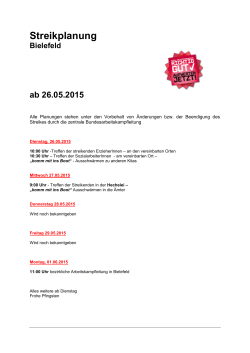 Streikplanung-26. -29 05.2015 -Bielefeld
