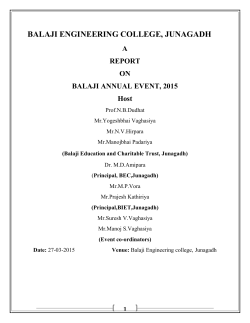 a report on balaji annual event-2015