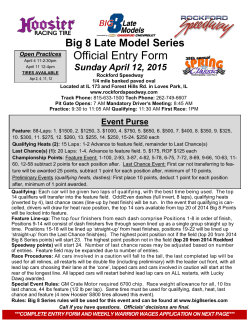 Rockford Speedway Spring Classic Entry Form
