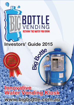Investors guide A - Big Bottle Vending Machine