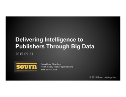 Delivering Intelligence to Publishers Through Big Data