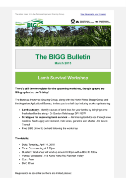 March 2015 Newsletter - Barossa Improved Grazing Group