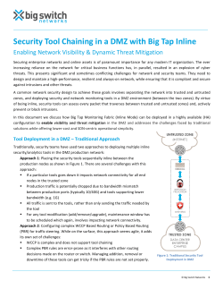 Security Tool Chaining in a DMZ with Big Tap Inline