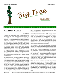 Spring 2015 - Calaveras Big Trees Association