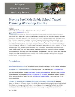 Moving Peel Kids Safely School Travel Planning