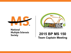 2014 BP MS 150 Team Captain Meeting