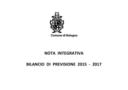 nota integrativa bilancio di previsione 2015 - 2017