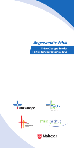 Angewandte Ethik - Programmheft 2015