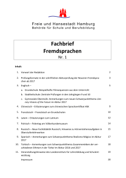 Fachbrief Fremdsprachen - Hamburger Bildungsserver