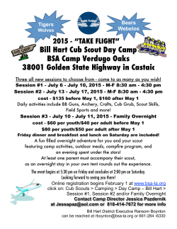Day Camp Flyer 2015 - working - Bill Hart District WLACC BSA
