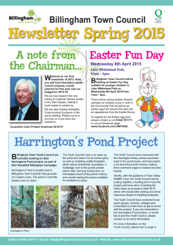 Newsletter Spring 2015 - Billingham Town Council