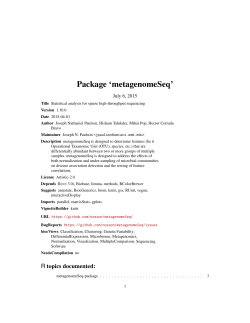 Package `metagenomeSeq`