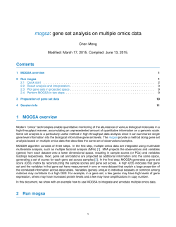 mogsa: gene set analysis on multiple omics data