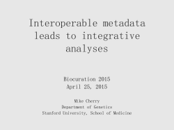 Interoperable metadata leads to integrative analyses