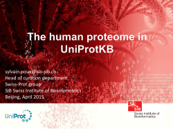 Human proteomics in UniProtKB