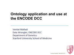 Ontology application and use at the ENCODE DCC