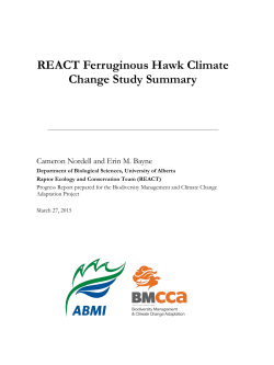 REACT Ferruginous Hawk Climate Change Study Summary