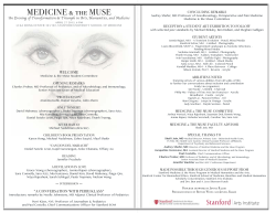 MEDICINE & the MUSE - Stanford Center for Biomedical Ethics