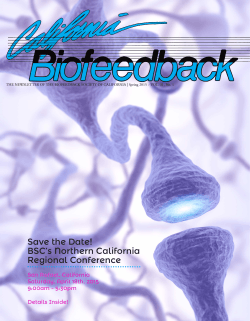 Spring 2015 - Biofeedback Society of California
