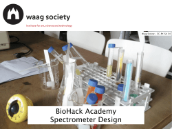 2 Spectrometer design.key - Biohack Academy Syllabus