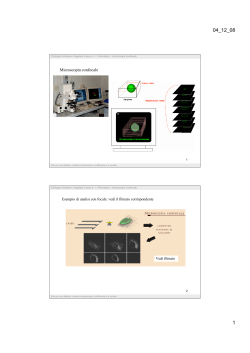 Microscopia confocale - E-Learning per i corsi di Studi in Biologia