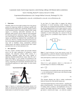 A parameter study of joint torque trajectory control during walking