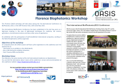 Florence Biophotonics Workshop