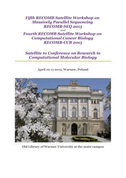 Fifth RECOMB Satellite Workshop on Massively Parallel