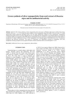 Green synthesis of silver nanoparticles from seed extract of Brassica