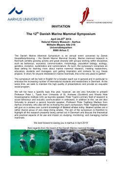 Danish Marine Mammal Symposium