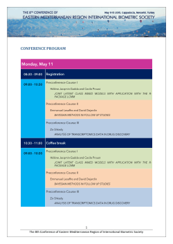 CONFERENCE PROGRAM - Cukurova University