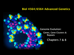 Lecture 20 DNA Repair and Genetic Recombination