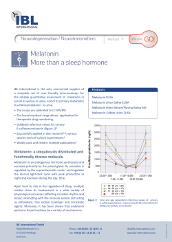 Melatonin More than a sleep hormone - Biotech-IgG