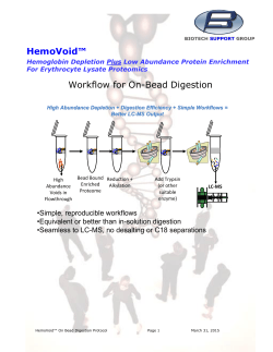 HemoVoidâ¢`s On-Bead Trypsin Digestion Protocol