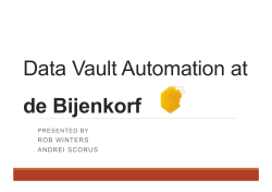 Bijenkorf Data Vault Presentation.pptx - BI