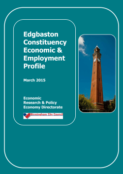 Edgbaston Constituency Economic & Employment Profile