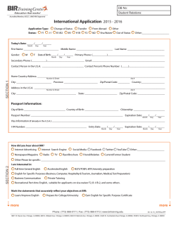 International Application Form