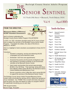 April 2015 - Burleigh County Senior Adults Program